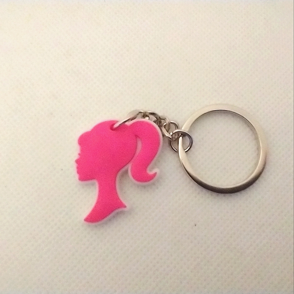 🧁 3/$30 Barbie Silhouette Keychain NEW